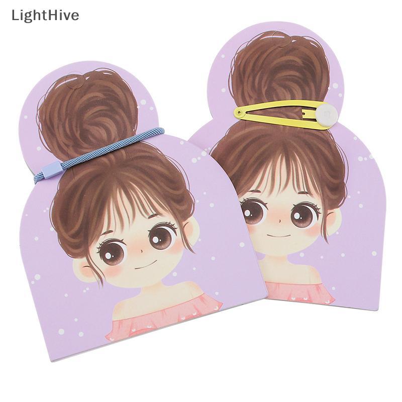 [LightHive] Bộ 50 Cô Gái Dễ Thương Barrettes Hiển Thị Thẻ Kẹp Tóc Thẻ Giấy Dán Cho Phụ Kiện Tóc DIY Thẻ Giá Bán Lẻ (TH)