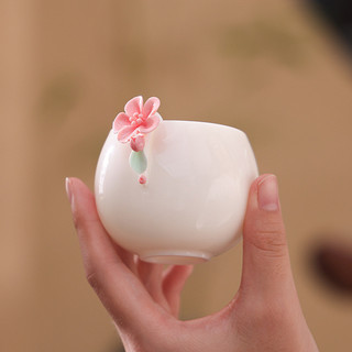 Cốc tay gốm Master đính hoa, uống hồng trà, dùng làm quà tặng BU49