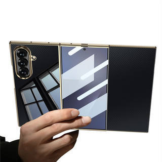 Mạ điện HD trong suốt có vỏ phim Funda cho Samsung Galaxy Z Tri-Fold