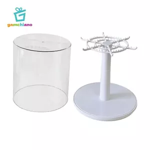 Xoay Hình Hiển Thị Ốp Lưng Hiển Thị Đứng Bảo Vệ Người Tổ Chức Hộp Bảo Quản Búp Bê Cho Mặt Dây Chuyền Bàn Nhân Vật Hành Động Sưu Tập