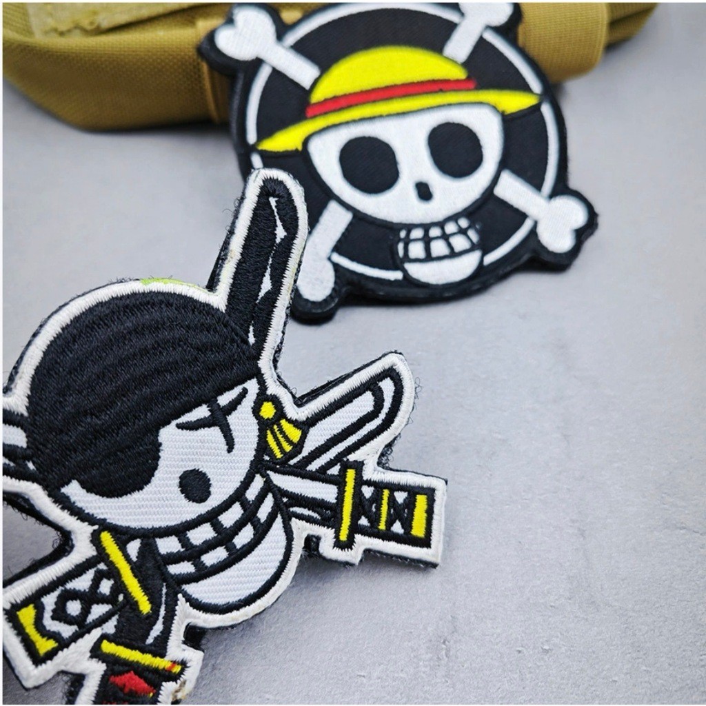 Patch_velcro thêu nhân vật hoạt hình One Piece dán ba lô_quần áo_túi xách