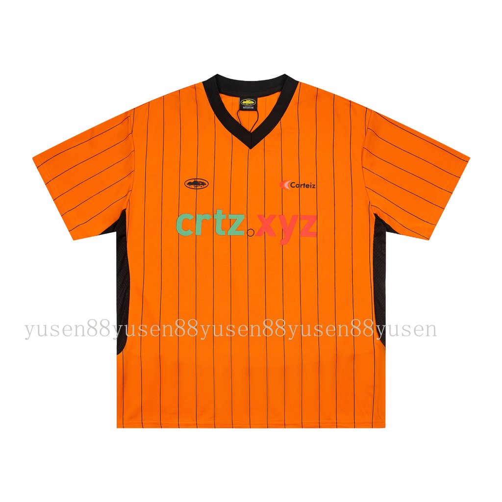 Chất lượng cao co * eiz Evil * Áo Jersey cổ chữ v Island Tay ngắn Thiết kế Niche Đồ thể thao khô nhanh Top