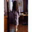 Qipao tím sườn xám mỏng, phong cách Trung Hoa vintage, phù hợp cho thu đông