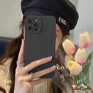 Ốp Silicon Lỏng Ins Tương Thích Cho iPhone 16 Pro Max 15 14 Plus 13 Mini 15ProMax 14ProMax 13ProMax Vỏ Bảo Vệ Ống Kính Doanh Nghiệp Đơn Giản Vỏ Mềm Chống Sốc Vỏ Nhiều Màu Sắc