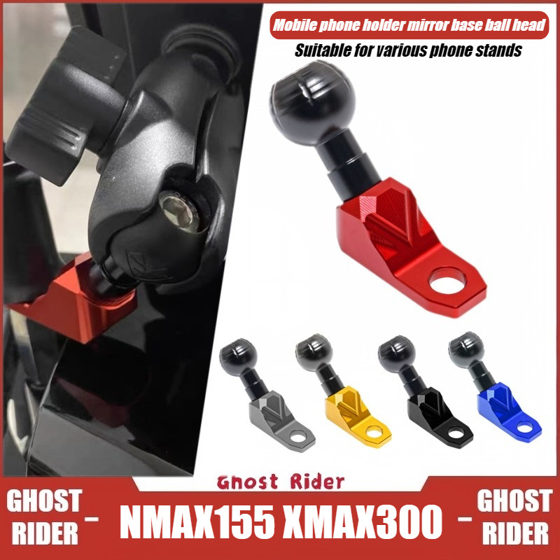 CHO Yamaha NMAX 155 XMAX 300 Giá Đỡ Điện Thoại Xe Máy Gương Gắn Bóng Đầu Đế Đa Năng