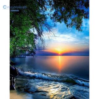 Bộ tranh khảm thêu chữ thập 5D DIY Full Drill Diamond Painting Sunrise [CrazyMallueb.vn]