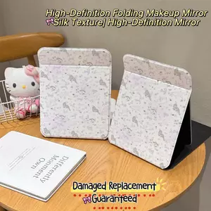 Mèo mèo hoa vỡ màu tímTiện lợi cho làm đẹp & du lịch Gương gấp đa năng, gọn nhẹ