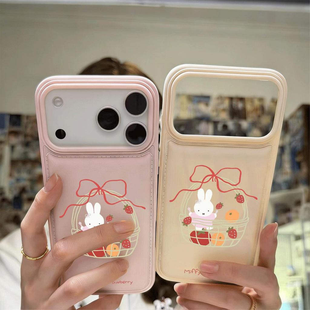 Strawberry Bow phù hợp cho trường hợp iPhone 17Pro 15plus Nhật Bản Hàn Quốc 1312pro cá tính 11 lỗ lớn