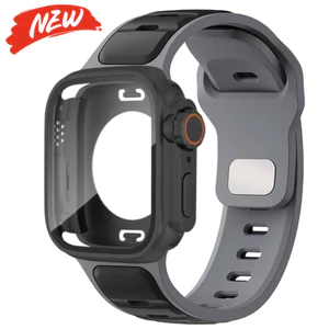 Dây đeo silicon thể thao + Thay đổi sang Ultra cho Apple Watch Series 11 / 10 46mm 42mm 44mm 40mm 45mm 41mm 9 8 7 6 5 SE