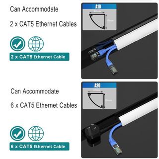 Tấm che cáp NEAVERLER, Tấm che khuyết điểm cáp góc tam giác 100cm, Tấm che dây PVC tự dính chất lượng cao Sàn tường