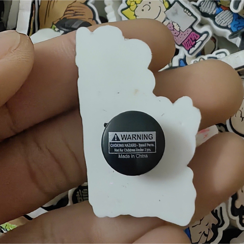 CHARM CHÍNH HÃNG: CHARM GẮN DÉP PEANUTS- HÀNG CHẤT DÀY - CỨNG- NÚT GẮN XỊN