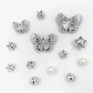Set Charm cao cấp: Bướm ánh bạc Luxury - Silver Butterfly