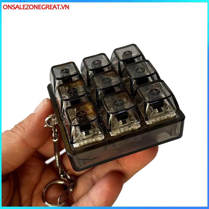 Ons 4 / 9 Phím Bàn Phím Cơ Máy Kiểm Tra Trục Bàn Phím LED Đồ Chơi Chìa Khóa Giảm Căng Thẳng DIY Fidget Nút Keycap Fidget Móc Khóa Đồ Chơi Quà Tặng Tại