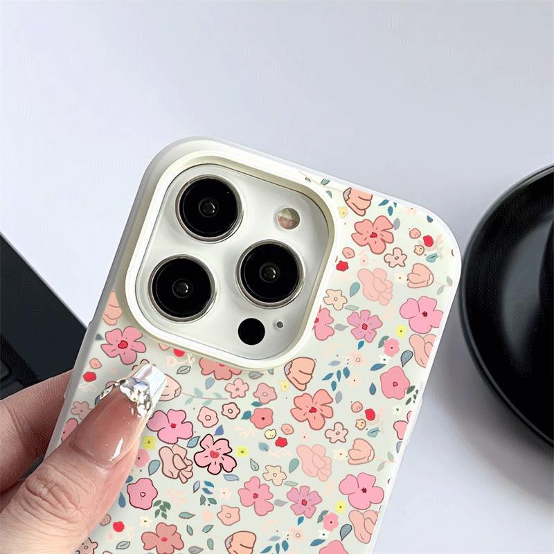 Hoa hồng hoa vỡ 2 trong 1 cho trường hợp điện thoại 1716 15 14promax 13 Transparent Color 12