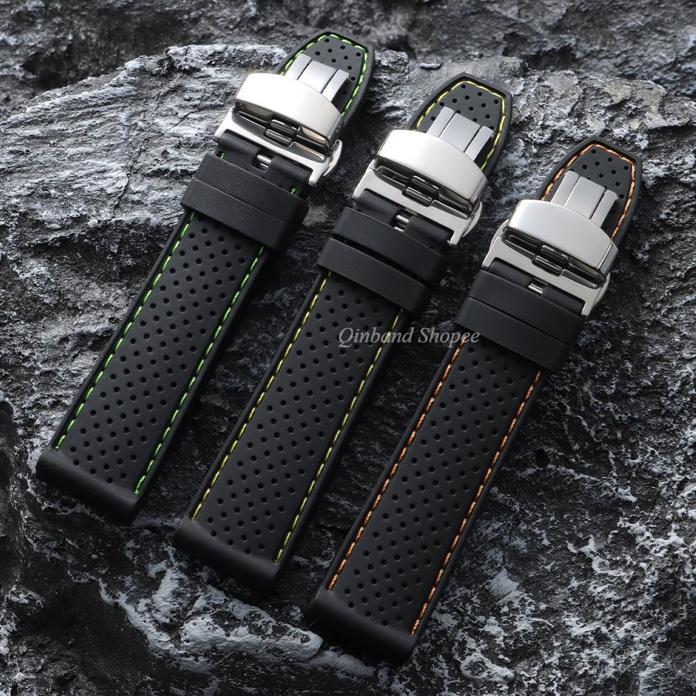 Khóa Bướm Cao Su Silicon Dây Đeo Đồng Hồ 20 Mm 22 Mm Dây Đeo Đồng Hồ Cho SEIKO Diver Lặn Cho Thể Thao Đồng Hồ Thông Minh Nam Nữ Chống Thấm Nước Đồng Hồ Vòng Tay Thay Thế