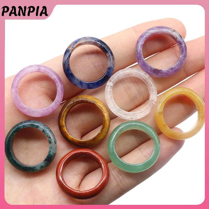 PNPIA - Nhẫn đá tự nhiên mã não tinh tế, phù hợp làm phụ kiện tiệc cưới và quà tặng