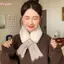 HFSHY Khăn cổ giả lông thỏ sang trọng cho mùa đông, chống gió và phù hợp khi đi ngoài trời