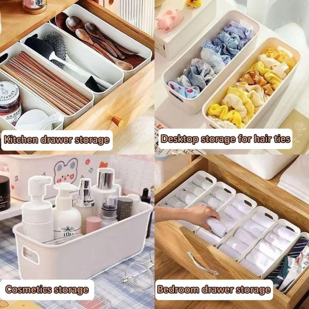 Hộp lưu trữ máy tính để bàn PWSEND, Thùng sắp xếp nhà bếp không nắp có thể xếp chồng lên nhau, Hộp đựng đồ lặt vặt đựng mỹ phẩm trái cây dung tích lớn bền bỉ