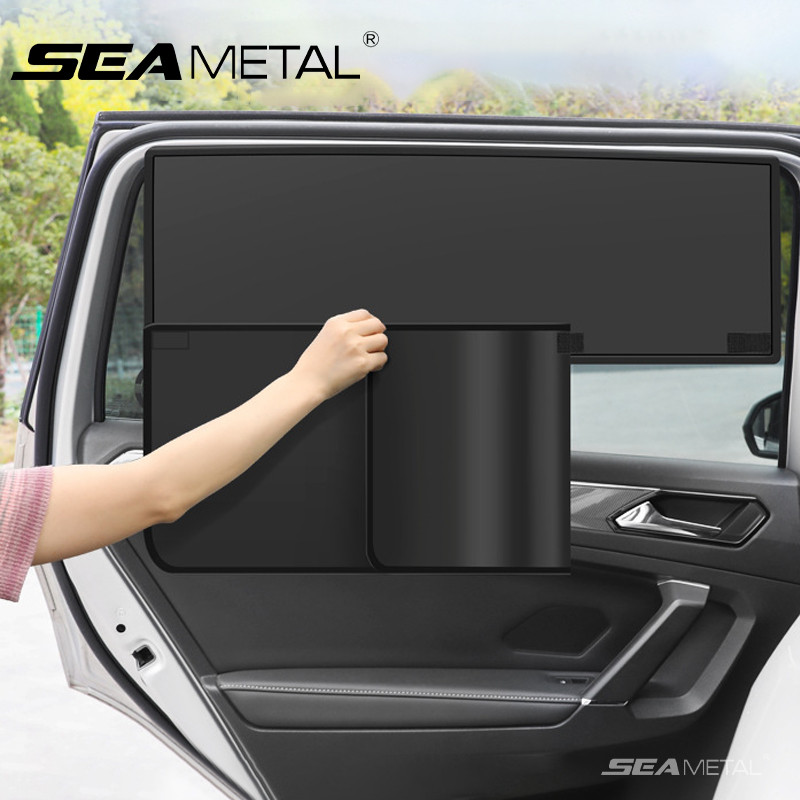 SEAMETAL Tấm che nắng cửa sổ ô tô từ tính có thể tháo rời Mối nối bên rèm cửa sổ ô tô Kính chống nắng Rèm che nắng