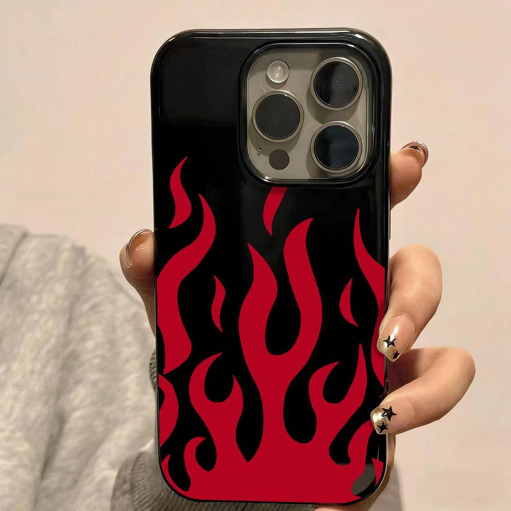 Flame Red Tide cho iPhone 17promax trường hợp iPhone 16plus mới 15 thạch trường hợp 1312 sáng tạo