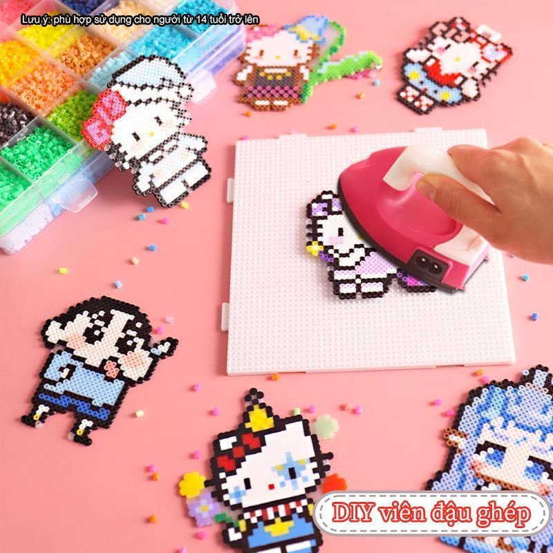 🔥【Hạt Xếp/Combo Đầy Đủ 96 Màu】58.000+ Hạt | Bộ Đầy Đủ Dụng Cụ | Tạo Pixel Art DIY Trẻ Em & Người Lớn