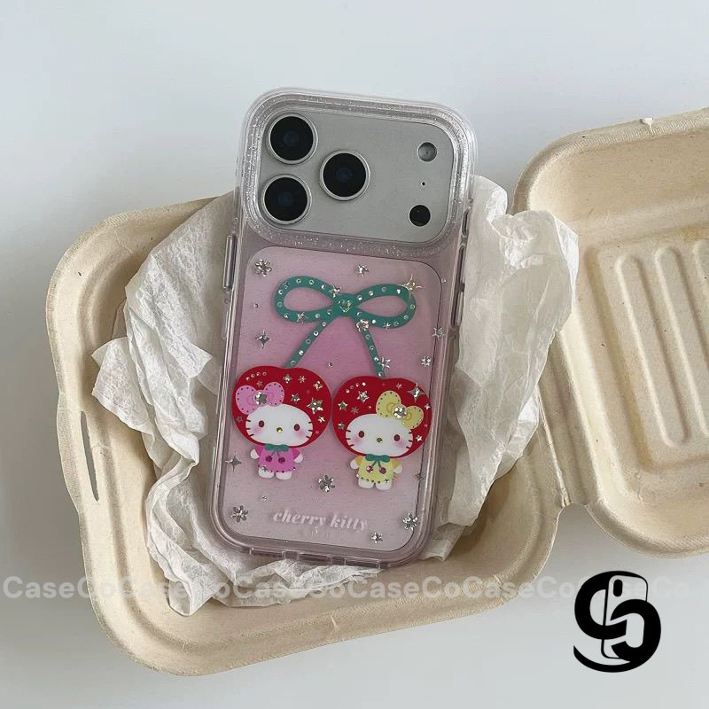 Ốp Lưng Cho IPhone 11 15 16 17 13 12 14 Pro Max 17air 16 7 8 Plus XR Bìa mềm hình chú mèo anh đào dễ thương