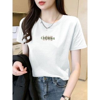 Áo thun nữ tay ngắn, phong cách mùa hè mới, thời trang và đa năng