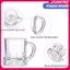 JASMINE 5 / 10 Chiếc 30ml Cốc Bia Tay Cầm Nhỏ Nhựa Whisky Mini Cho Tiệc Cốc Thủy Tinh Barware Nhà Bếp Thanh Ăn Trang Trí Sân Vườn Nhà JASMINE