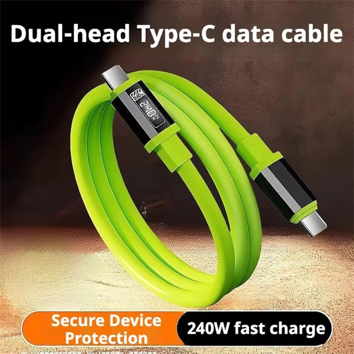 Cáp sạc nhanh GASH, Cáp dữ liệu sạc nhanh 1m / 1.5m / 2m PD 240W Type-C sang Type-C, Màn hình nguồn di động Cáp dữ liệu sạc nhanh công suất cao để sạc – 4