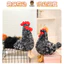 Rytanda Mô Phỏng Dễ Thương Gà Trống Gà Đen Reed Hoa Gà Đồ Chơi Sang Trọng Gối Gia Cầm, Động Vật Mềm Búp Bê Sofa Đệm Phòng Ngủ Trang Trí Phòng Khách Quà Tặng Sinh Nhật