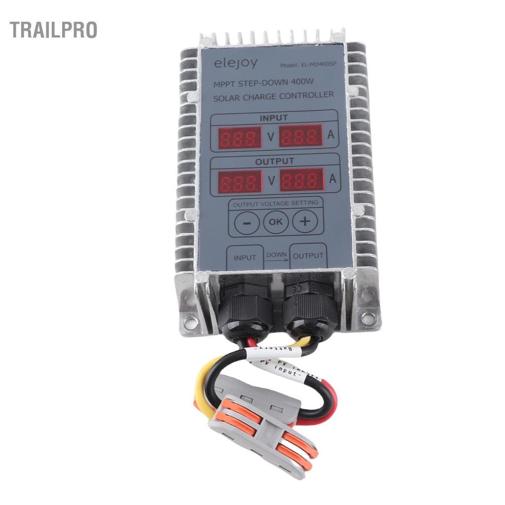 TrailPro Bộ điều khiển năng lượng mặt trời TrailPro Cryfokt 400W 10-30V MPPT với màn hình LED chống bụi cho xe RV Boat