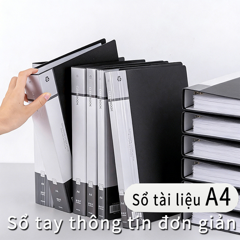 Sổ tài liệu A4 chất liệu bền bỉ, sổ lưu trữ bài thi, bản nhạc và tài liệu, văn phòng phẩm trường học
