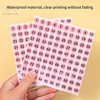 [hatheaven] 1 Tờ 1-100 Số Stier Nhãn Cho Sơn Móng Tay Màu Gel Đánh Dấu Đánh Dấu Đánh Số Nhãn Kỹ Thuật Số Dụng Cụ Làm Móng Tay Đẹp