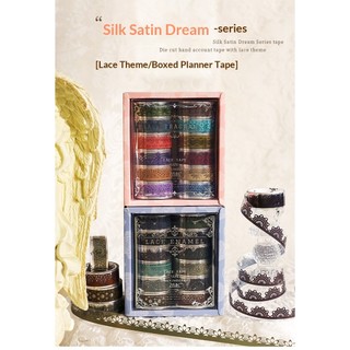 JIANWU 12 Cuộn / bộ Silk Dream Series Vintage Ren Hoa Phong Cảnh Chất Liệu Cắt Băng PET Sáng Tạo DIY Tạp Chí Văn Phòng Phẩm