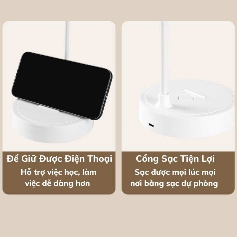 【🔥Rẻ】Đèn Học Để Bàn Chống Cận cắm điện, Bảo Vệ Mắt, Chế Độ Sáng Thông Minh.Hàng đẹp