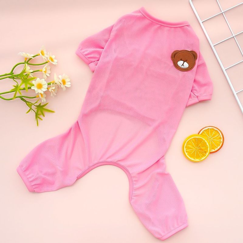 Thú Cưng Bốn Chân Quần Áo Bốn Chân Áo Vest Chó Lớn Mèo Đồ Dùng Điều Hòa Không Khí Quần Áo Chống Bẩn Chống Muỗi Teddy Bichon