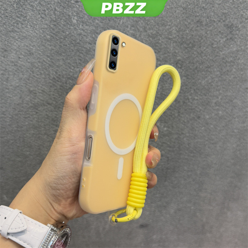 Ốp 2 Trong 1 Cho SAMSUNG s23 S22 s21 fe s23 s21 s22 ultra s21 s23 s22 plus 5g Vỏ Điện Thoại Thiết Kế Mới Thẩm Mỹ Vỏ Thạch Màu Kép Có Dây Buộc Từ Tính Không Dây GDBSWX01