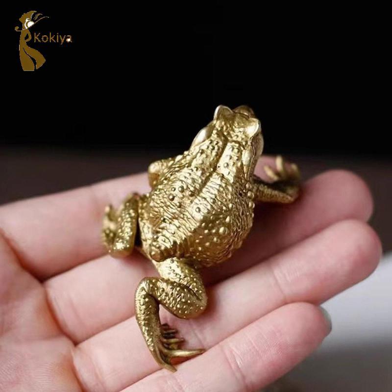 Tượng cóc bằng đồng thau Trung Quốc Điêu khắc động vật Bắc Âu Mô hình Trừu tượng sưu tập để trang trí bàn tân gia