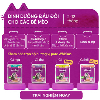 Pate Whiskas [ 80g ] có đủ 12 Vị => Thức ăn ướt cho Mèo con và Mèo trưởng thành //__ __
