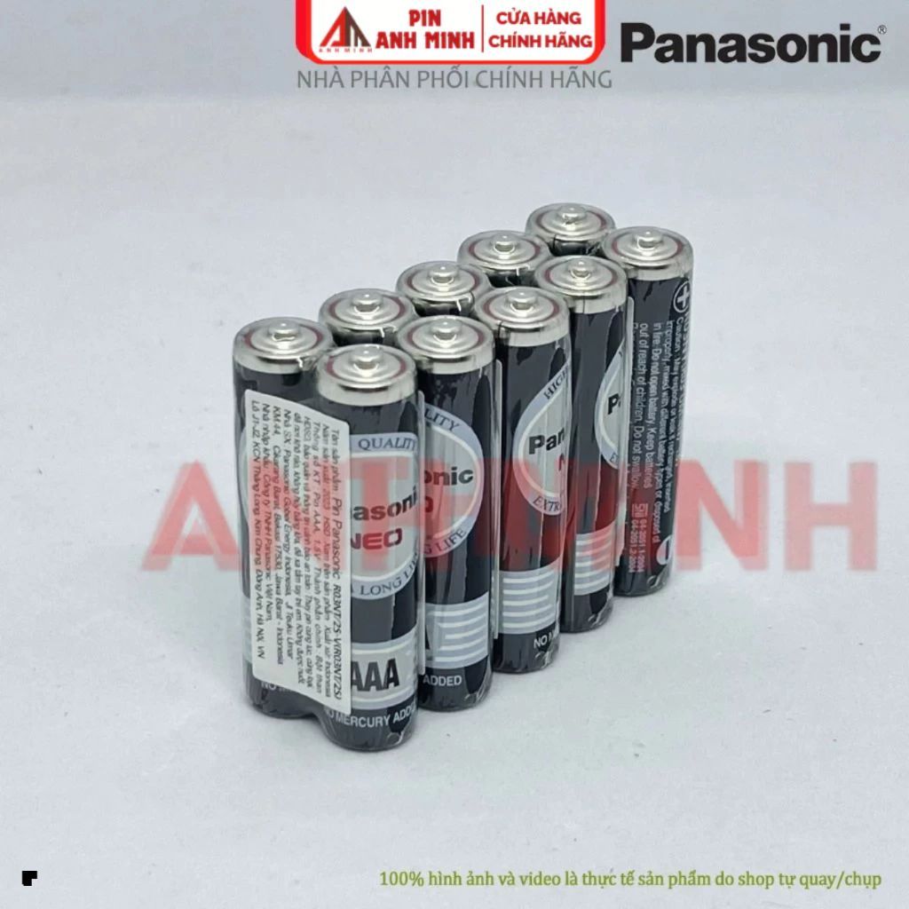 Hộp 60 Viên Pin AAA Panasonic Đũa Đen NEO R03NT-2S hàng Chính Hãng chất lượng cho loại điều khiển