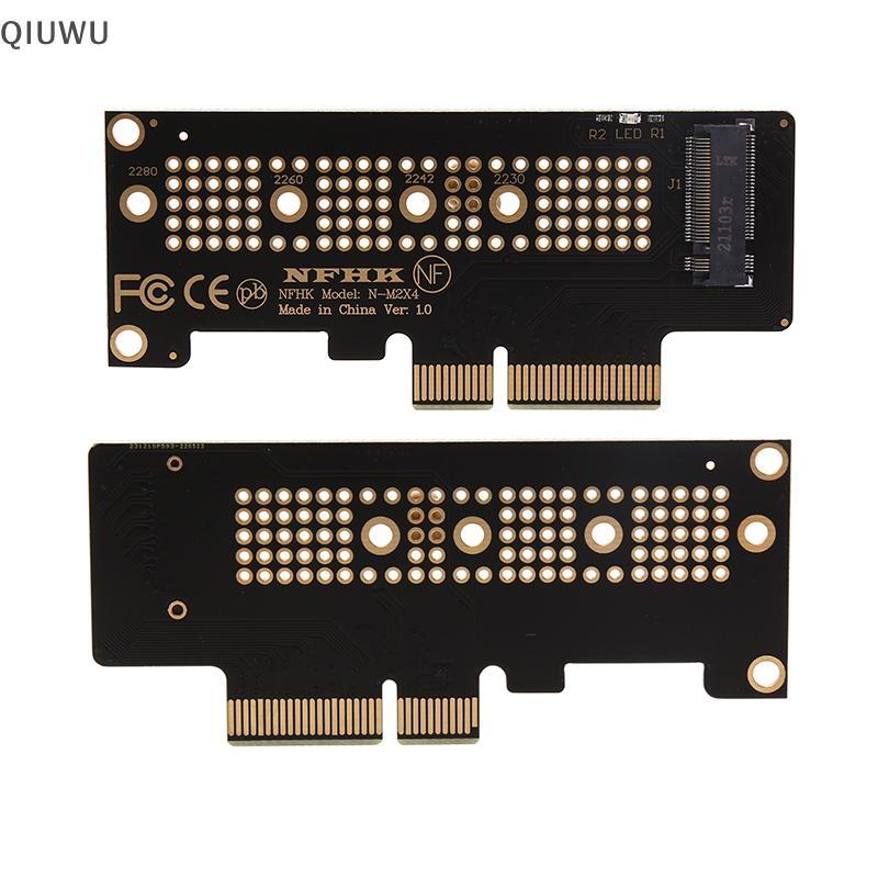 QIUWU NVMe PCIe M 2 NGFF SSD sang thẻ chuyển đổi PCI express x 4 sang M.2 thẻ có áo ngực.