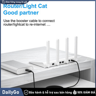 Dây cáp chuyển USB 5V sang 12V cho modem router wifi khi cúp điện Đầu ra DC 12V،Với đèn، Cáp tăng tốc cho WIFI