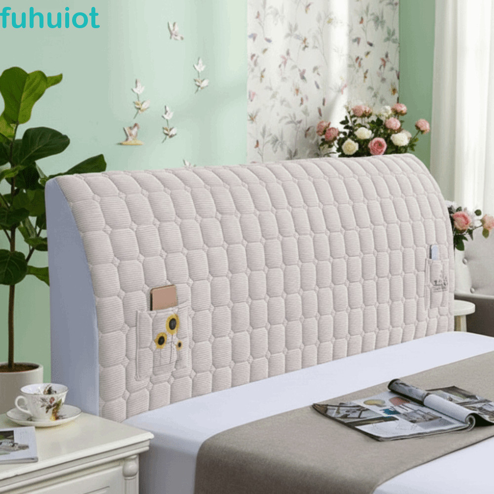 Vỏ bọc đầu giường FUHUIOT, Vỏ chống va chạm toàn diện chống bụi, Vỏ bọc đầu giường tối giản chống bụi đa năng có thể giặt được Khách sạn