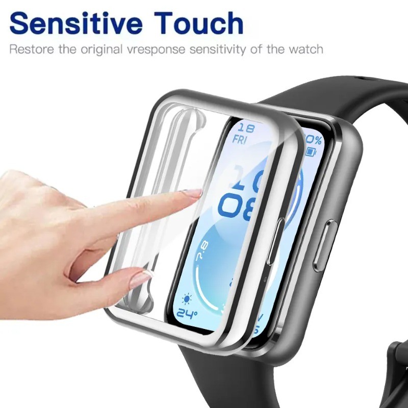 TPU Dành Cho Huawei Band 11 Pro Ốp Lưng Phụ Kiện Bảo Vệ Màn Hình Cho Huawei Band11 Band11Pro Band 11Pro 11 Vỏ TPU Mềm + Phim Full Cover Vỏ Bảo Vệ