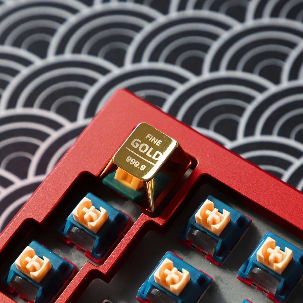 Keycap Kim Loại Thỏi Vàng Zinc Alloy Artisan Độc Lạ Cao Cấp | KCAP - World of keycaps