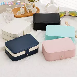 Khung ảnh Hộp lưu trữ trang sức du lịch đơn giản và di động cho vòng tay Bông tai, Nhẫn và đinh tán VN