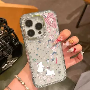 Mặt Nạ Hoa Anh Tú Cao Cấp 16 Ốp Lưng Iphone 17 Đính Đá Nhấp Nháy 14/13/11 Pro