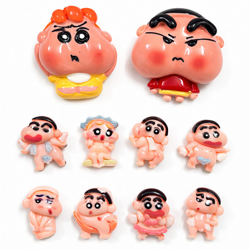 Set Charm Shin Cute Nude Meme – Combo Biểu Cảm Lầy Lội Kawaii Trang Trí Dép Hot Trend 2026
