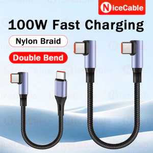 0.15M / 0.3M Power Bank Cáp sạc điện thoại cụ thể Thiết kế uốn cong đôi Cáp Type C sang Type C PD100W Dây dữ liệu sạc siêu nhanh cho ios15-17