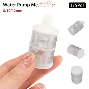 ITRUMPET 1 / 5 Bộ Lọc Máy Bơm Nước, Thủy Lợi Bể Cá Cung Cấp 8 Mm 10 Mm 12 Mm Microfilter Nước, Vật Dụng Lọc Thép Không Gỉ Màng Bơm Ống Lọc Lưới